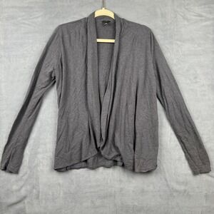 Ann Taylor Women's Gray Drape Front Cardigan Sweater Size M‎